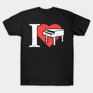 I Love Piano | Pianist Gift T-Shirt